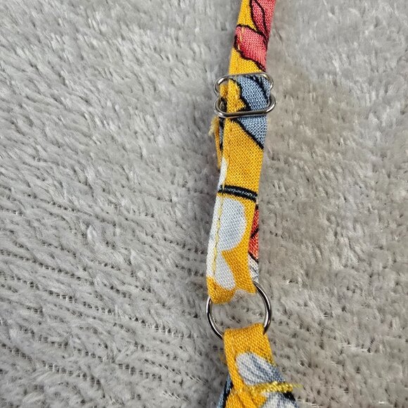 Floral Sundress Size Medium Yellow Flower Print Dress Summer Boho Beach Resort - Picture 12 of 15